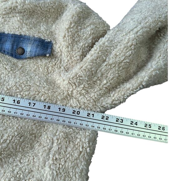 Pendleton Sherpa Fleece Jacket Women’s Medium Ivory Cream Oatmeal Zip Deep Pile - Picture 8 of 10